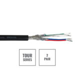 Elumen8 TOUR Screened 2 Pair DMX Cable DMX2PRB, 100m Drum Black