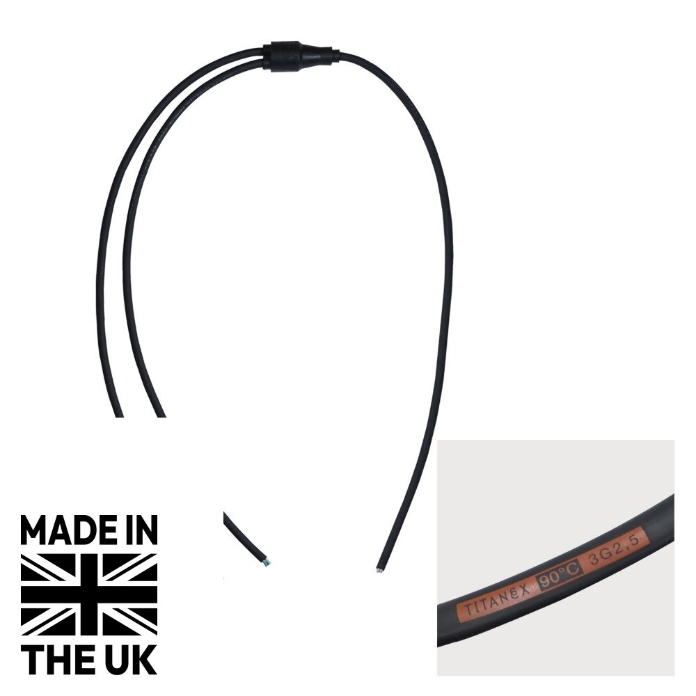 Tourspec Moulded Y Split, 2 Way 1m Tails - 2.5mm Bare Ends Tourspec Moulded Y Split, 2 Way 1m Tails - 2.5mm Bare Ends
