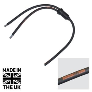 Tourspec Moulded Y Split, 2 Way 0.5m Tails - 6mm 3C Bare Ends