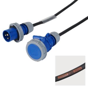 Elumen8 15m 2.5mm IP67 Blue 16A Male - 16A Female Cable
