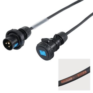 Elumen8 20m 2.5mm IP67 Black 16A Male - 16A Female Cable