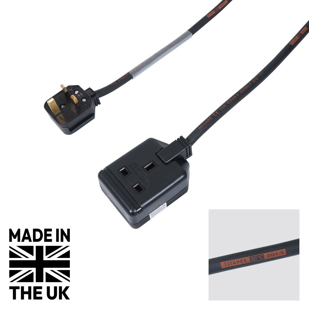Tourspec 20m 1.5mm 13A Male – 13A 1G Female Extension Cable Tourspec 20m 1.5mm 13A Male - 13A 1G Female Extension Cable