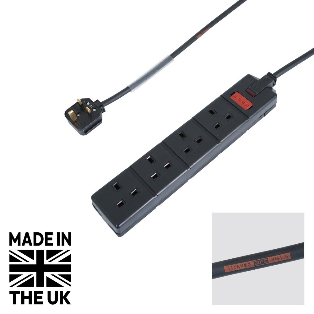 Tourspec 3m 1.5mm 13A Male – 13A 4G Female Extension Cable Tourspec 3m 1.5mm 13A Male - 13A 4G Female Extension Cable