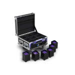 CHAUVET DJ Freedom Flex H9 Battery Uplighter (Pack of 6) with Case