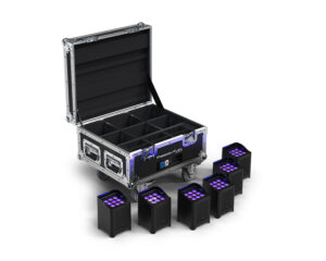 CHAUVET DJ Freedom Flex H9 Battery Uplighter (Pack of 6) with Case