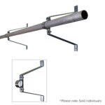 Elumen8 Pipe To Wall Bracket, 300mm Zinc
