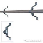 Elumen8 Pipe To Wall Bracket, 100mm Zinc