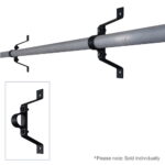 Elumen8 Pipe To Wall Bracket, 100mm Black