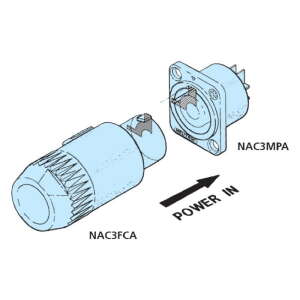 Neutrik powerCON A-type Chassis Connector Blue NAC3MPXXA