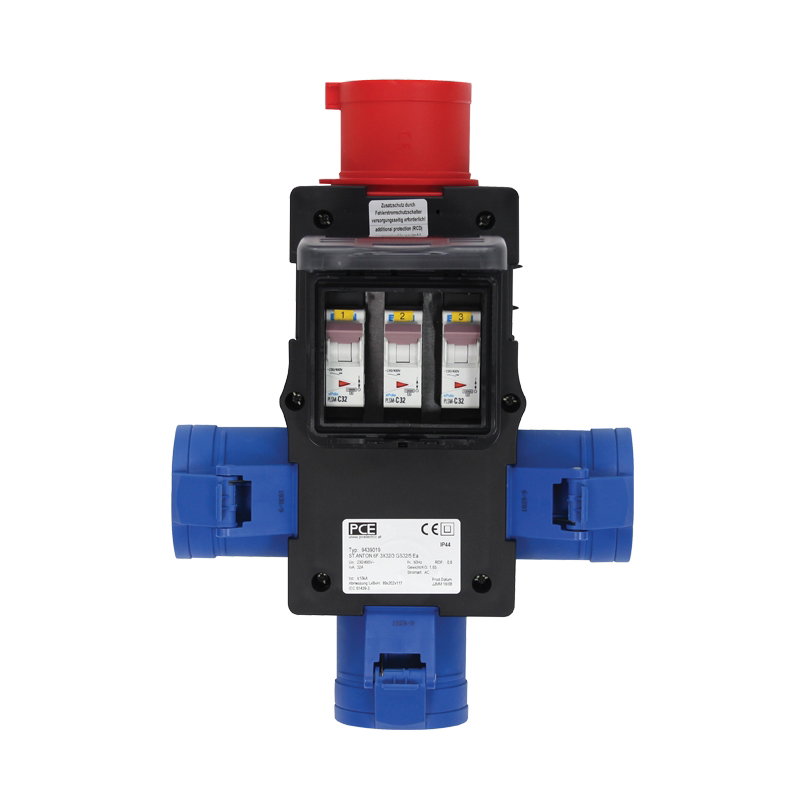 PCE ST ANTON Distribution Box 32A 415V In, 3 x 32A 240V Out (9439019) PCE ST ANTON Distribution Box 32A 415V In, 3 x 32A 240V Out (9439019)
