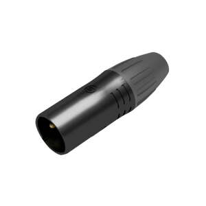 Seetronic 3-Pin Male XLR IP65 Black SCWM3-B