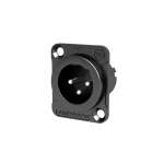 Seetronic XLR 3-Pin Chassis Plug, Black (MJ3F2C-B)