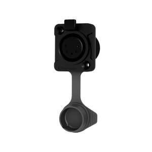 Seetronic XLR IP65 5-Pin Chassis Socket, Black (K5F2C-W-B-01)