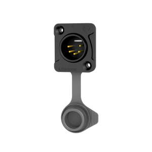 Seetronic XLR IP65 5-Pin Chassis Male, Black (J5F2C-W-B-01)