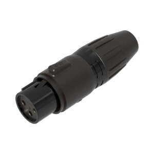 Seetronic 3-Pin Female XLR IP67 Black SCWF3-B-67