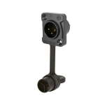 Seetronic XLR IP67 3-Pin Chassis Male, Black J3F2C-W-B-67