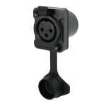 Seetronic XLR IP65 3-Pin Chassis Female, Black K3F2CWB