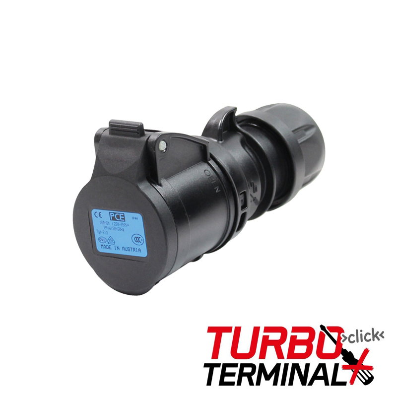 PCE 16A 230V 2P+E Black Socket (213-6TTx) PCE 16A 230V 2P+E Black Socket (213-6TTx)