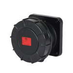 PCE 63A 415V 3P+N+E Panel Socket, Black (3355-6xs)