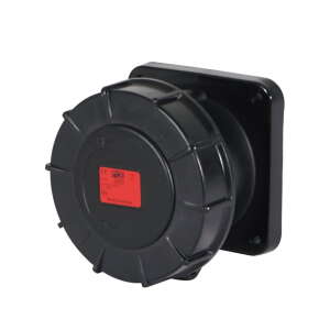 PCE 63A 415V 3P+N+E Panel Socket, Black (3355-6xs)