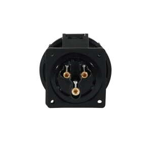 PCE 32A 230V IP67 2P+E Panel Socket, Black (3232-6x)