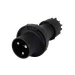 PCE 125A 230V 2P+E Plug, Black (043-6xs)