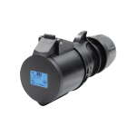 PCE 32A 230V 2P+E Black Socket (223-6X)