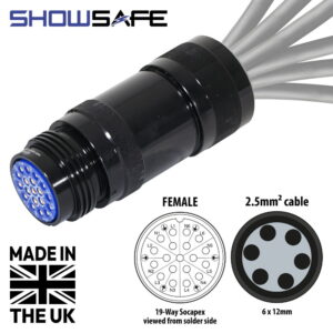 Tourspec Socapex 19-Pin Line Female Socket 6 x 12mm (2.5mm² cable)