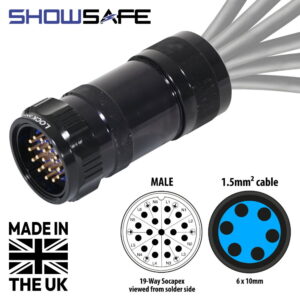 Tourspec Socapex 19-Pin Line Male Plug 6 x 10mm (1.5mm² cable)