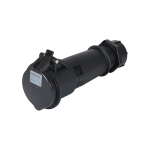 Mennekes 32A 230V 2P+E IP44 AM-TOP Socket, Black (522ZB)