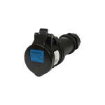 Mennekes 16A 230V 2P+E IP44 ProTOP Socket, Black (182ZA)