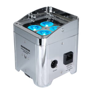 Equinox Colour Raider Lithium Battery Uplighter Pack (Chrome Housing)
