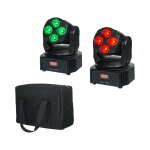 Equinox Fusion 40 Twin Pack 4 x 9W Quad LED Moving Heads