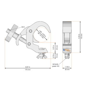 Global Truss Self Locking Easy Clamp Outdoor Black (5073OUTDOOR-1B)
