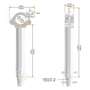 Global Truss 210mm Half Coupler Spacer (5055)