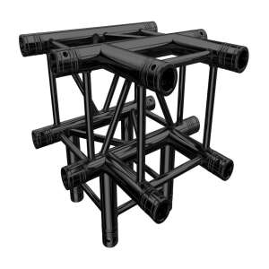 Global Truss F34 Standard 4 Way 90 Degree Corner Stage Black