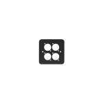 Penn Elcom Single Gang 4 × D-Type Wall Plate, Black (82511-4RC)