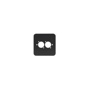 Penn Elcom Single Gang 2 × D-Type Wall Plate, Black (82511-RC)