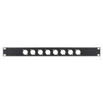 Penn Elcom 1U 19″ Punched Rack Panel, 8 x D-Series (R1269/1UK/08)