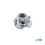 Penn Elcom M8 T-Nut, 11mm Thread, Pack of 100 (S1200-100)