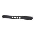 Penn Elcom 1U 19″ Punched Rack Panel, 4 x D-Series (R1269/1UK/04)