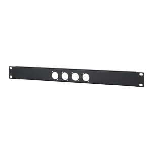 Penn Elcom 1U 19″ Punched Rack Panel, 4 x D-Series (R1269/1UK/04)