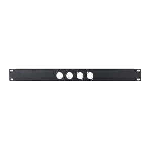 Penn Elcom 1U 19″ Punched Rack Panel, 4 x D-Series (R1269/1UK/04)