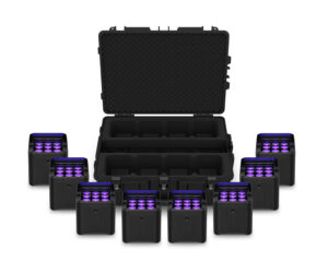 CHAUVET DJ Freedom Par H9 IP Uplighter (Pack of 8) with Freedom Charge 8P Case