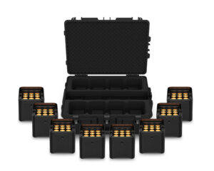 CHAUVET DJ Freedom Par Q9 Uplighter (Pack of 8) with Freedom Charge 8P Case