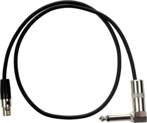 4-Pin Mini Connector (TA4F) to 1/4-Inch Connector Instrument Cable (Right Angle)