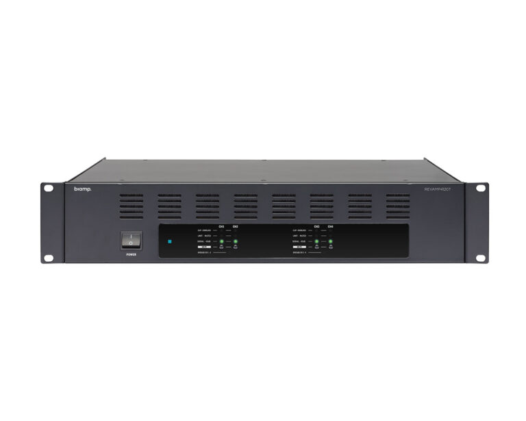 Biamp Apart Revamp 4120T 4-Channel Class D Power Amplifier 4x120W 100V 2U