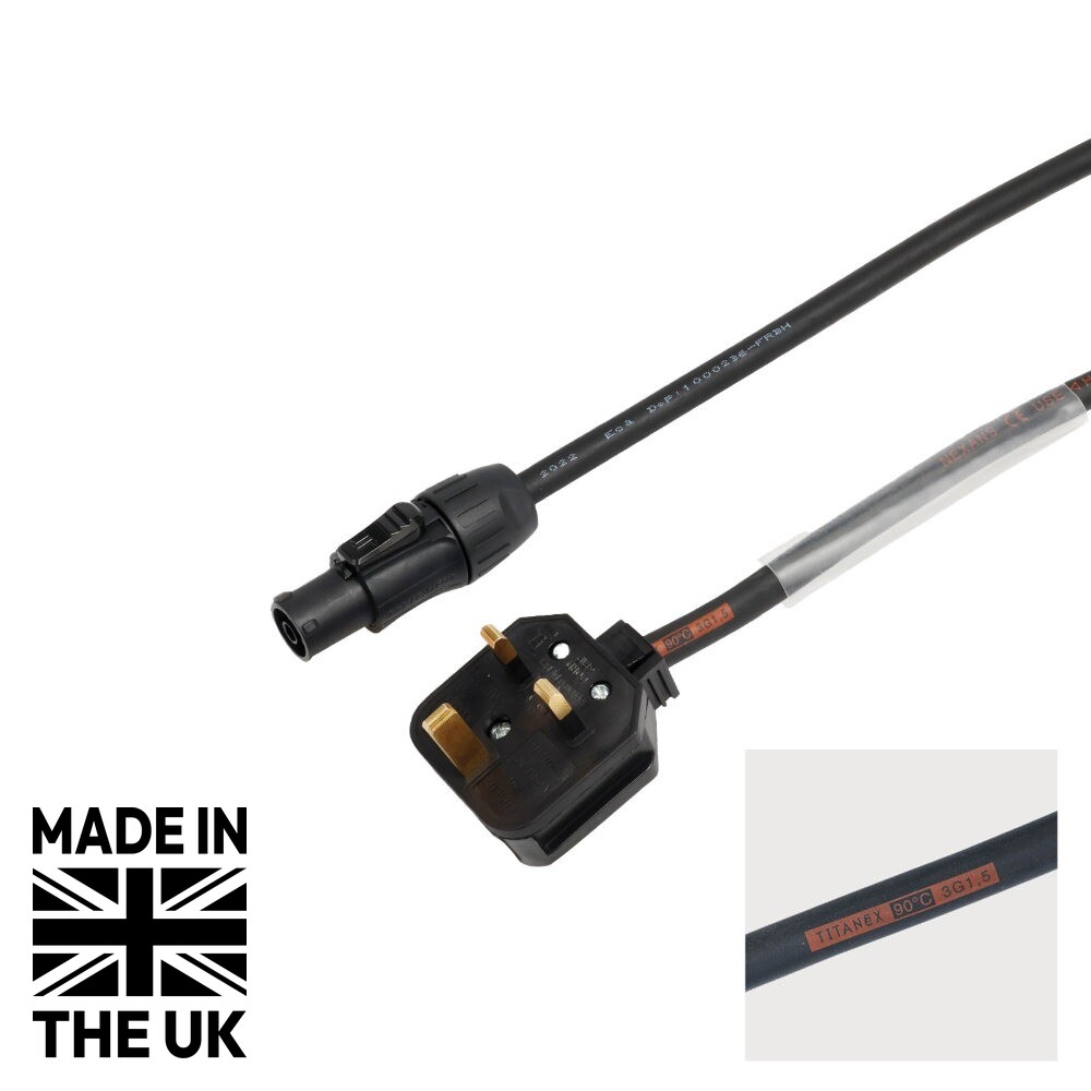 Tourspec 5m 13A to PowerTwist TR1 IP65 – 1.5mm H07RN-F Tourspec 5m 13A to PowerTwist TR1 IP65 - 1.5mm H07RN-F