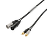 W Audio 1.5m 2 x Phono - 2 x XLR Male Cable