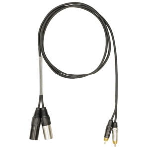 W Audio 1.5m 2 x Phono - 2 x XLR Male Cable